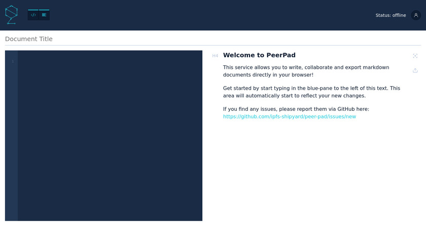 PeerPad Landing Page