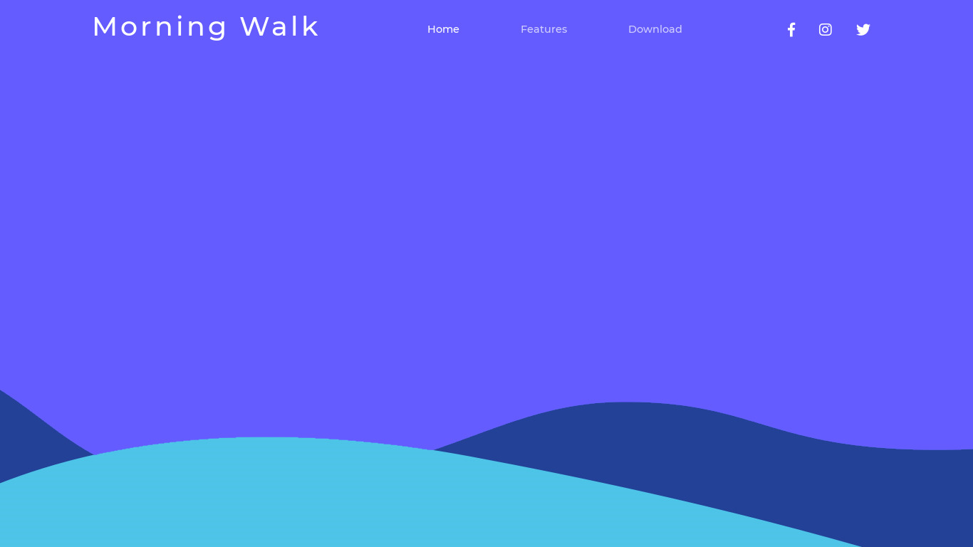Morning Walk App Landing page