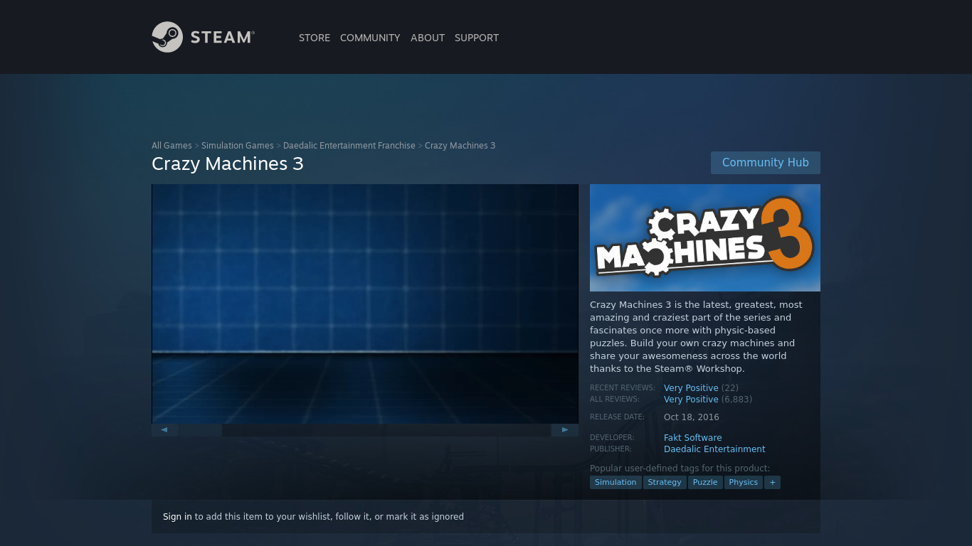 Crazy Machines 3 Landing page