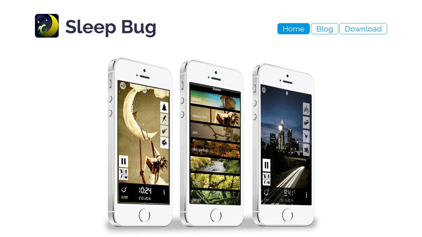 Sleep Bug Landing page