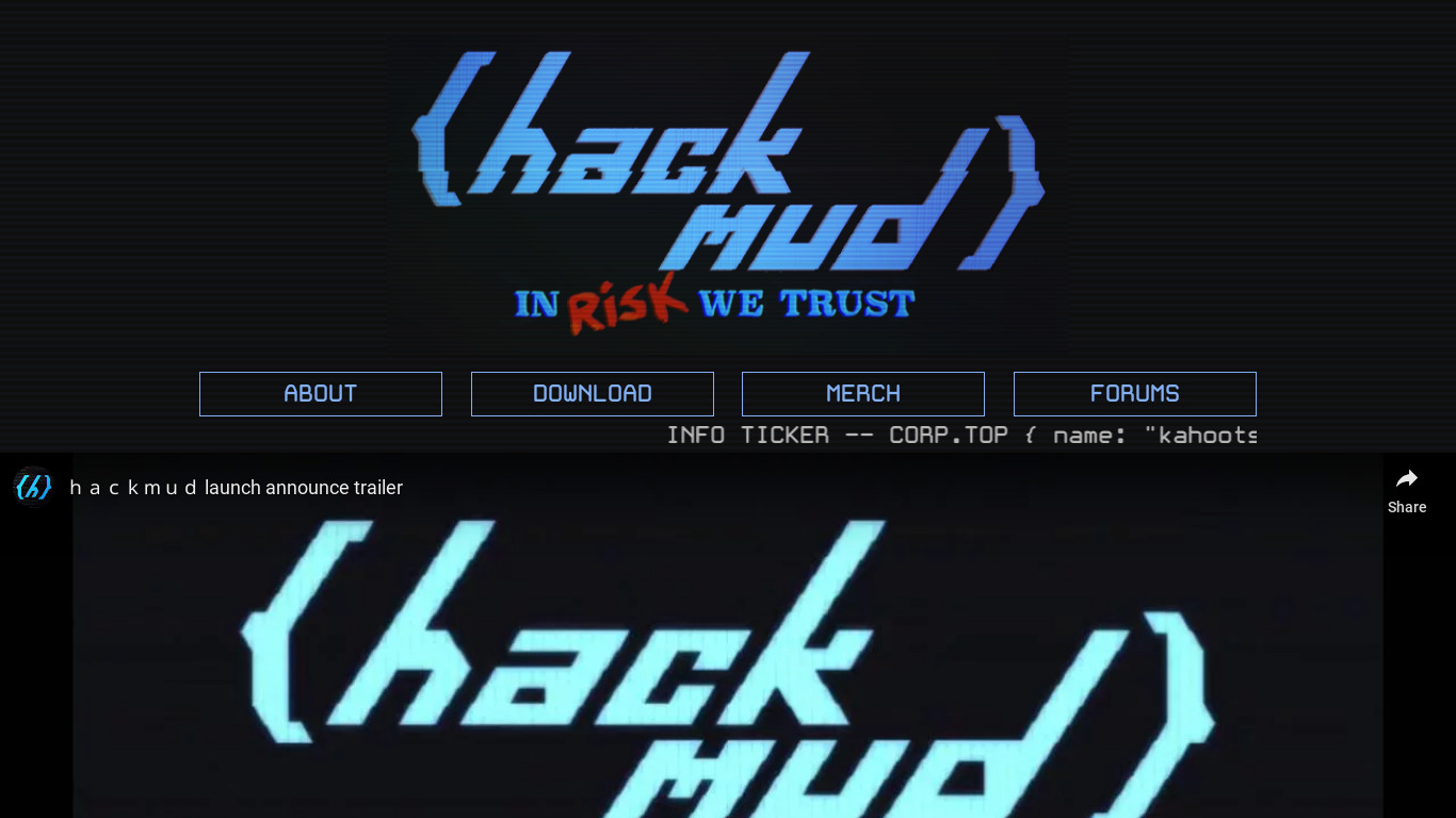 Hackmud Landing page