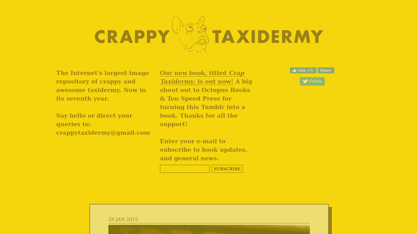 Crappy Taxidermy Landing Page