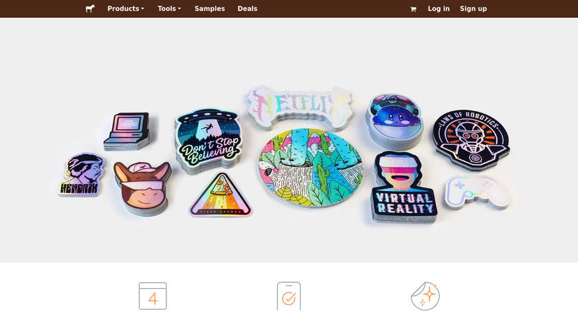 Holographic Stickers by Sticker Mule Landing Page