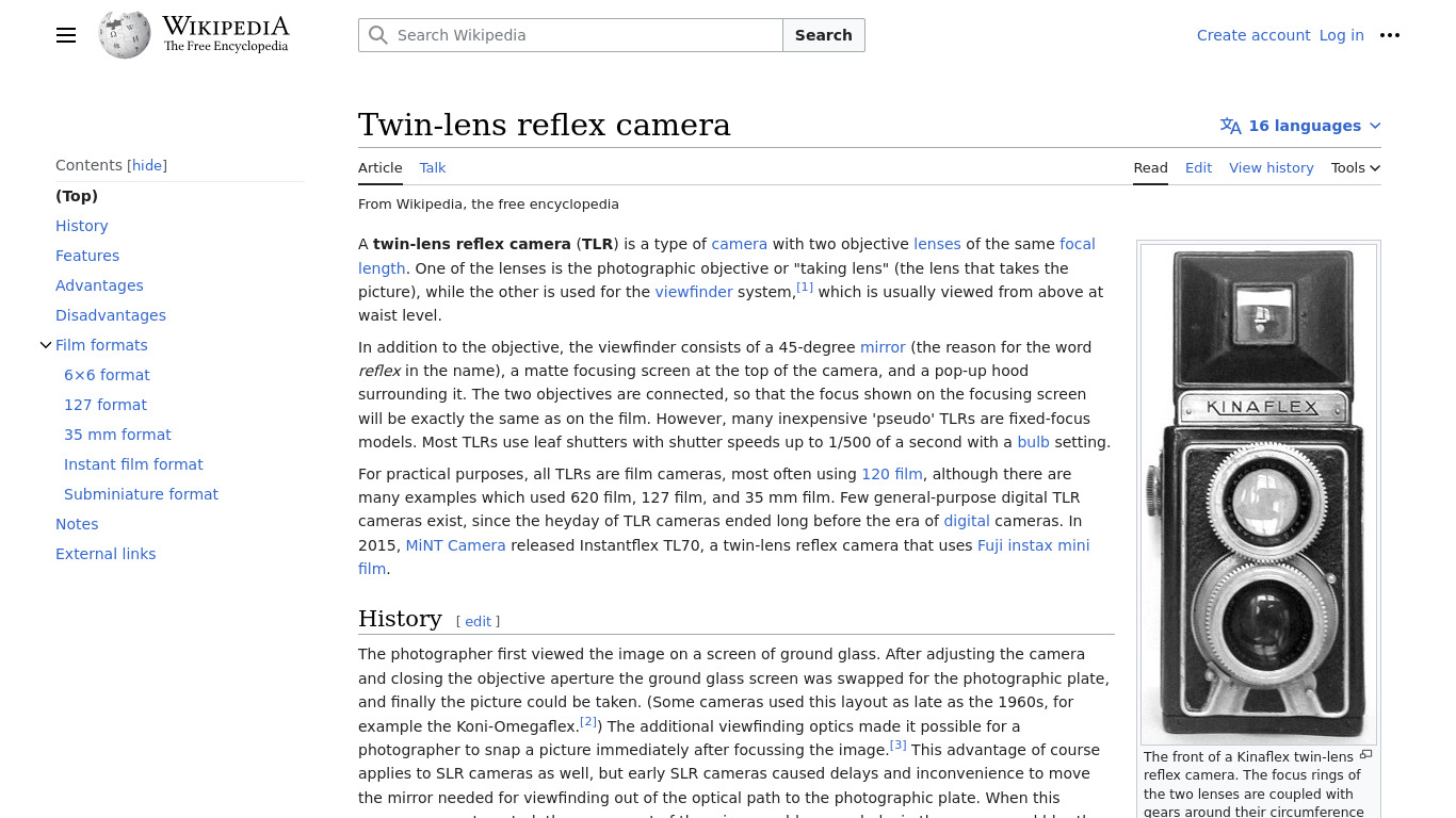 Twin Camera Landing page