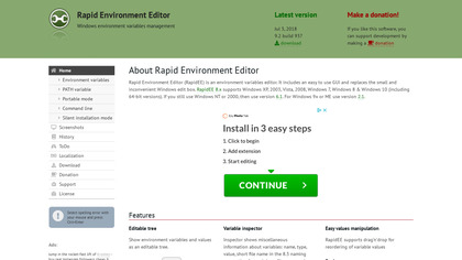 Rapid environment editor image