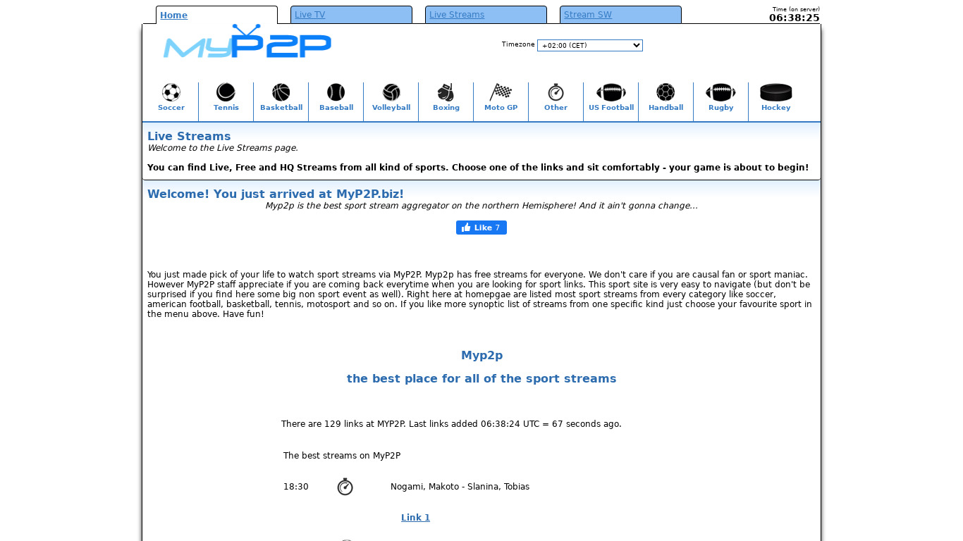 MyP2P Landing page