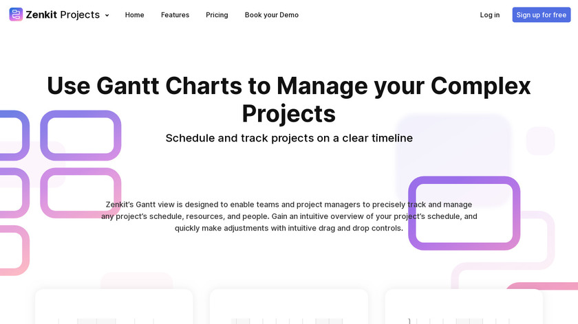 Gantt Charts for Zenkit Landing Page
