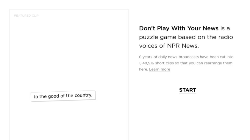 Don't Play With Your News Landing Page