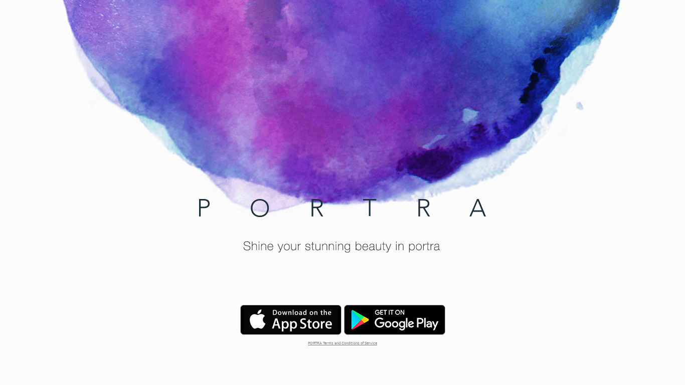 PORTRA Landing page