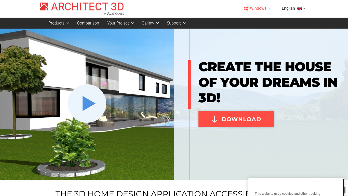 Architect 3D Landing page