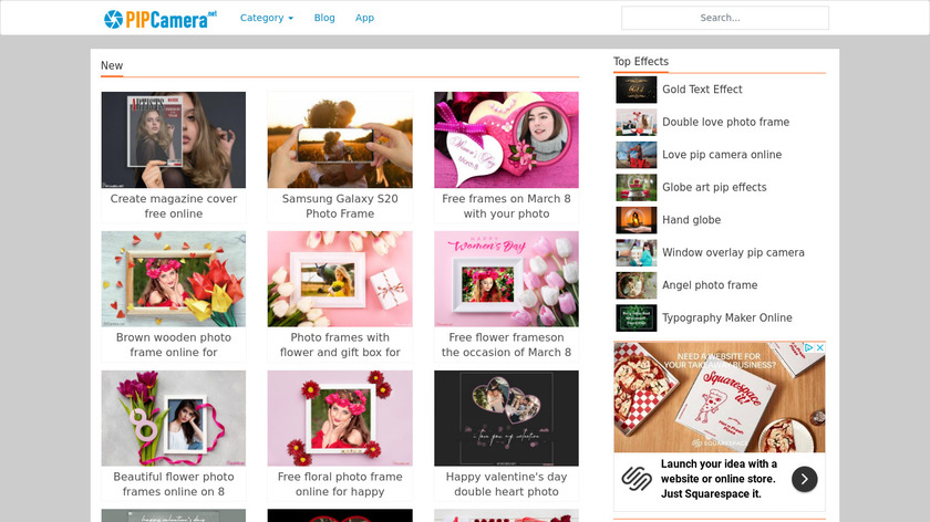 PIP Camera Landing Page