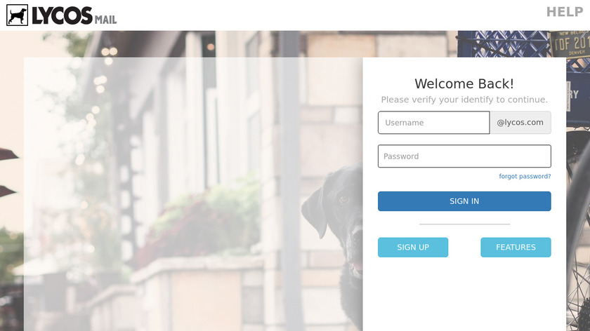 Lycos Mail Landing Page