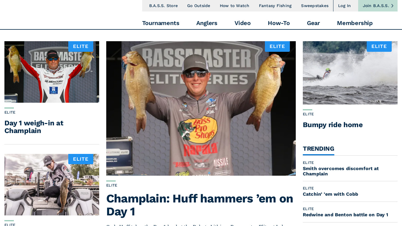 Bass Masters Classic Landing page