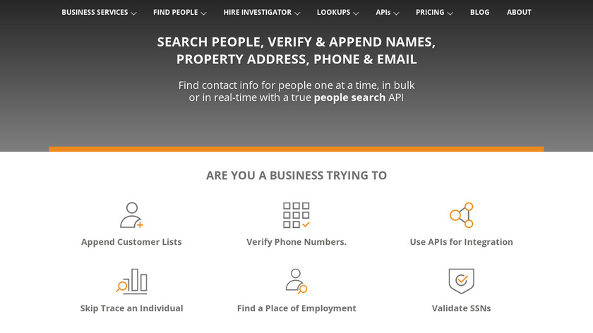SearchBug Landing Page