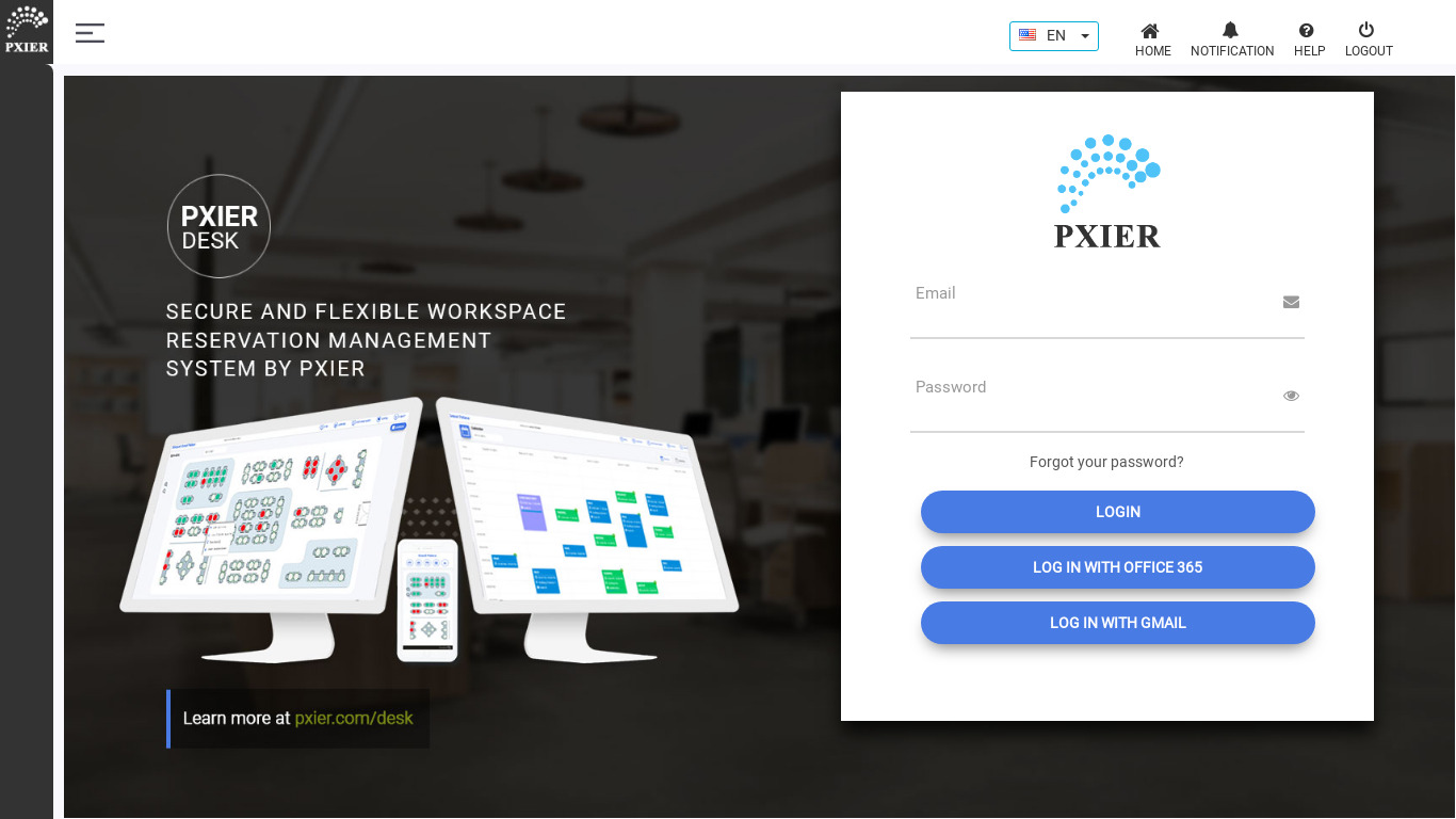 Pxier Event Landing page