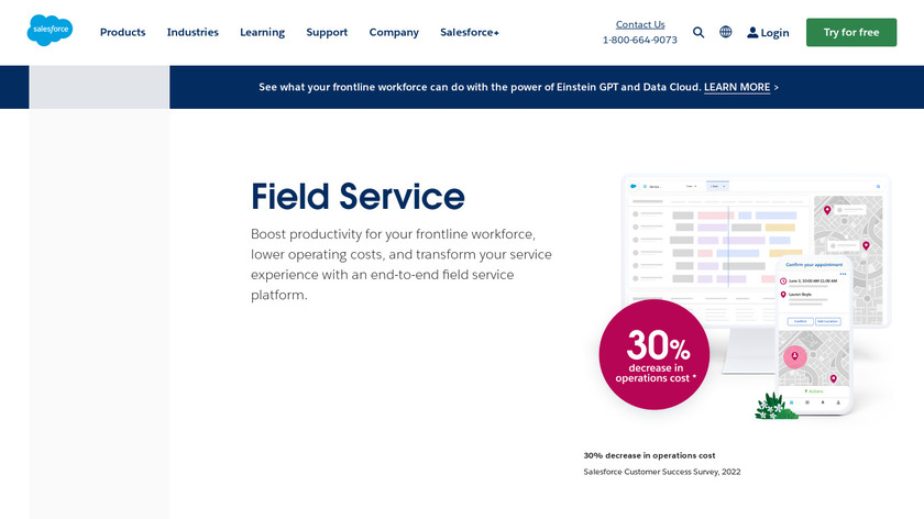 Service Cloud Field Service Landing Page