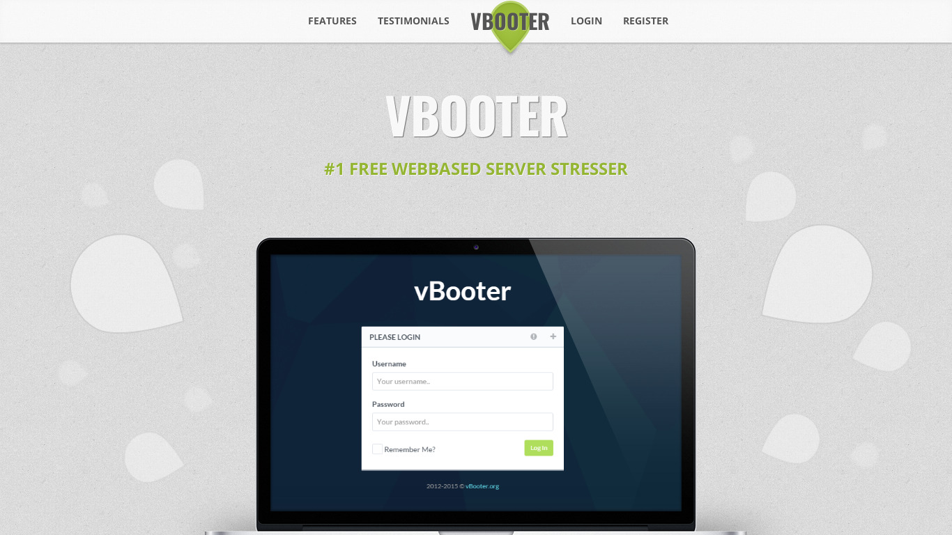 VBooster Landing page