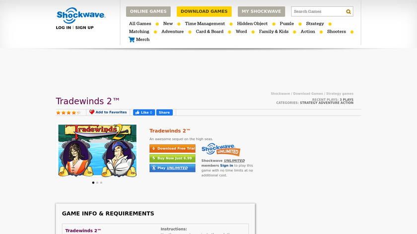 Tradewinds 2 Landing Page