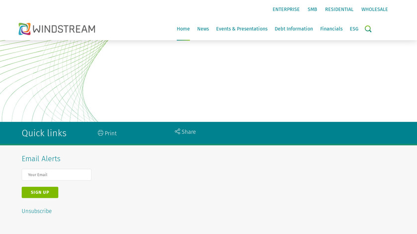 Windstream Holdings Landing Page