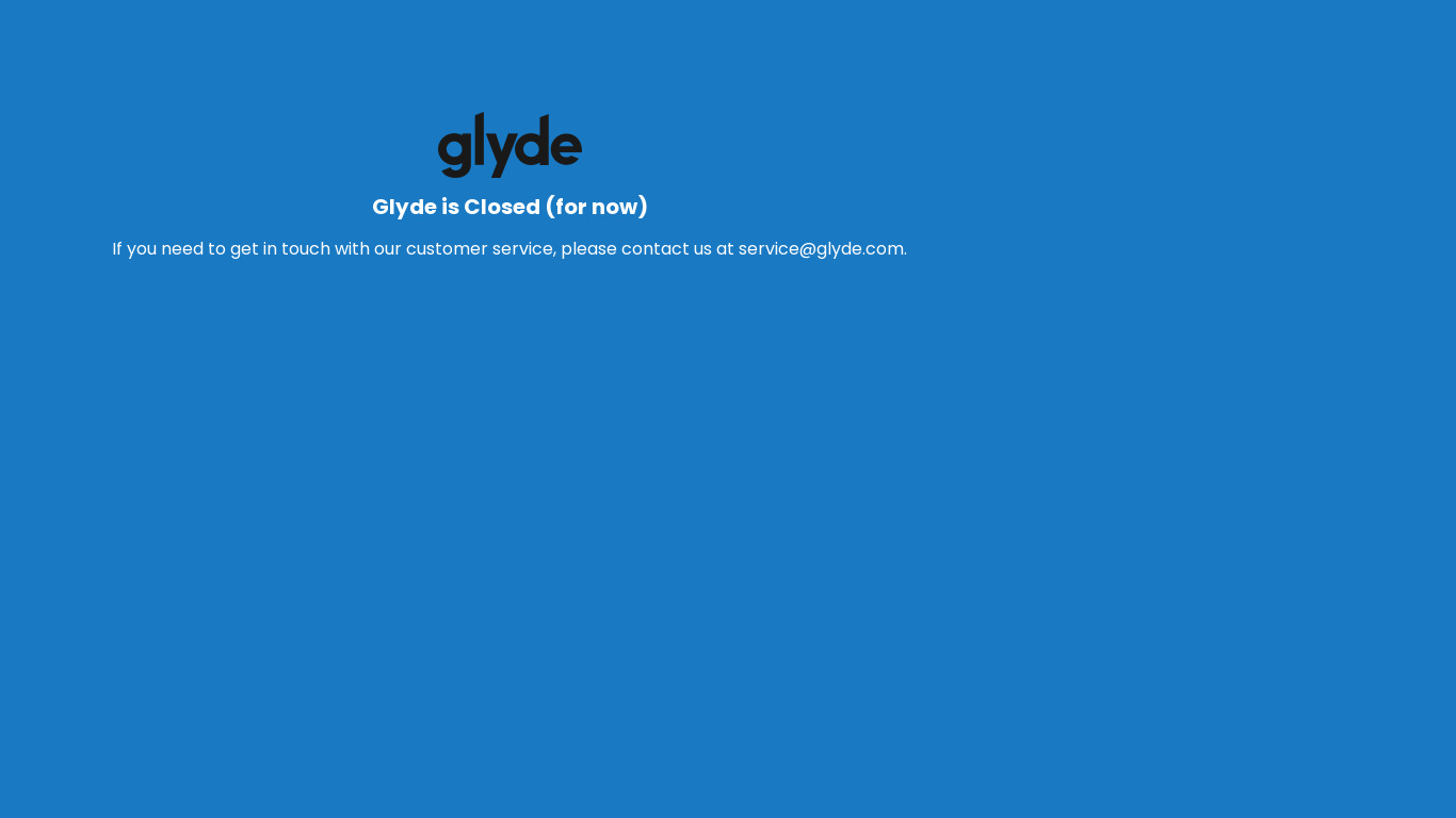 Glyde Landing page