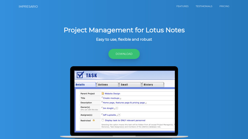 Lotus Notes Landing Page