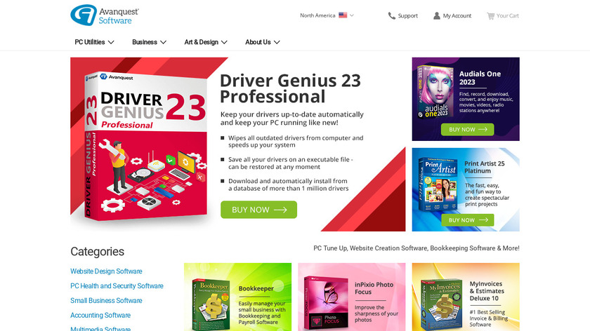 Avanquest Landing Page