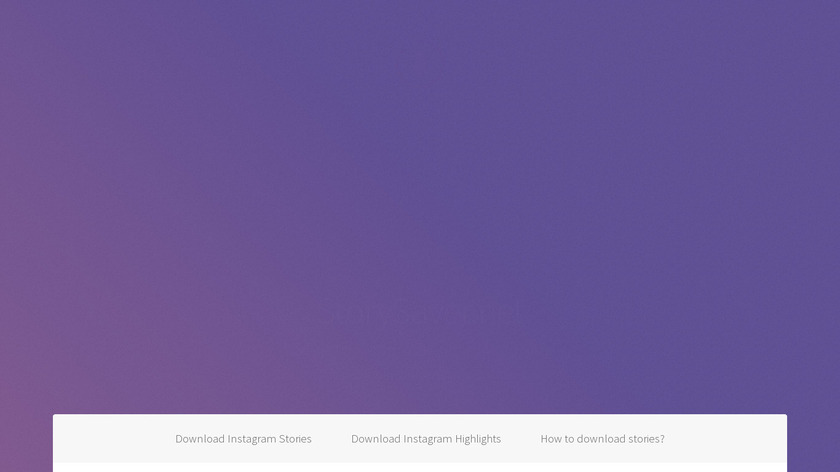 Story Saver for Instagram Landing Page
