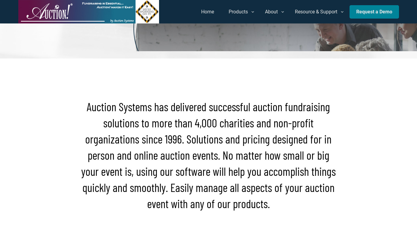Auction! Landing page