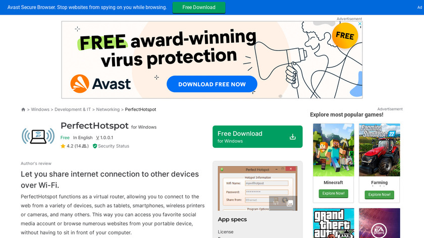 Perfect Hotspot Landing Page