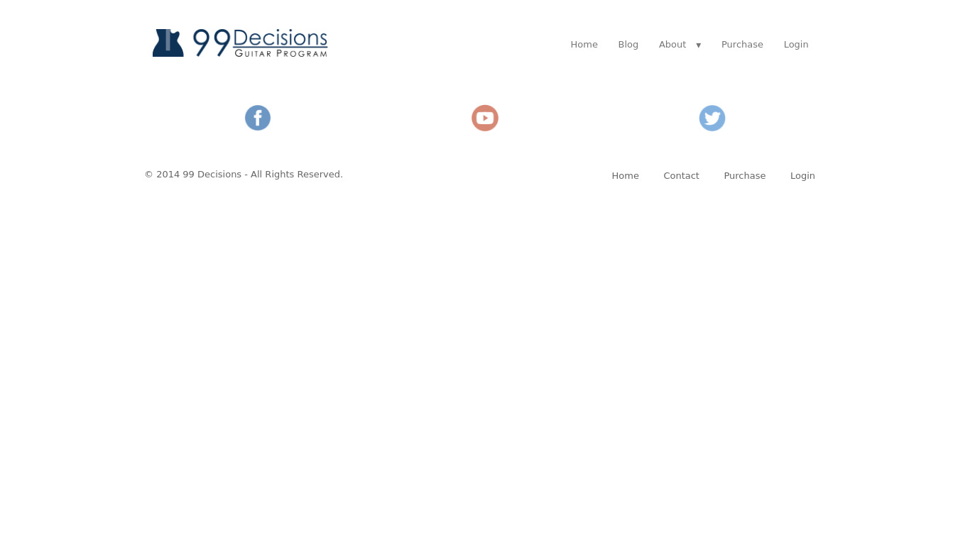 99 Decisions Landing page