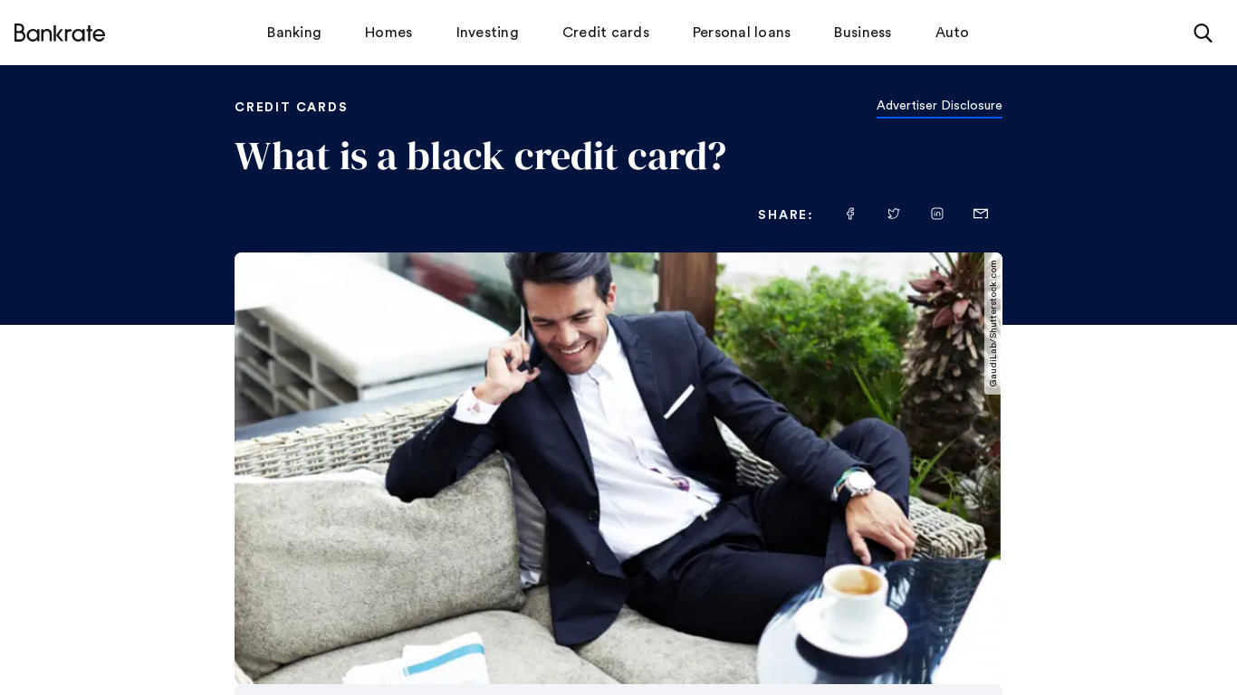 Black Cards Landing page