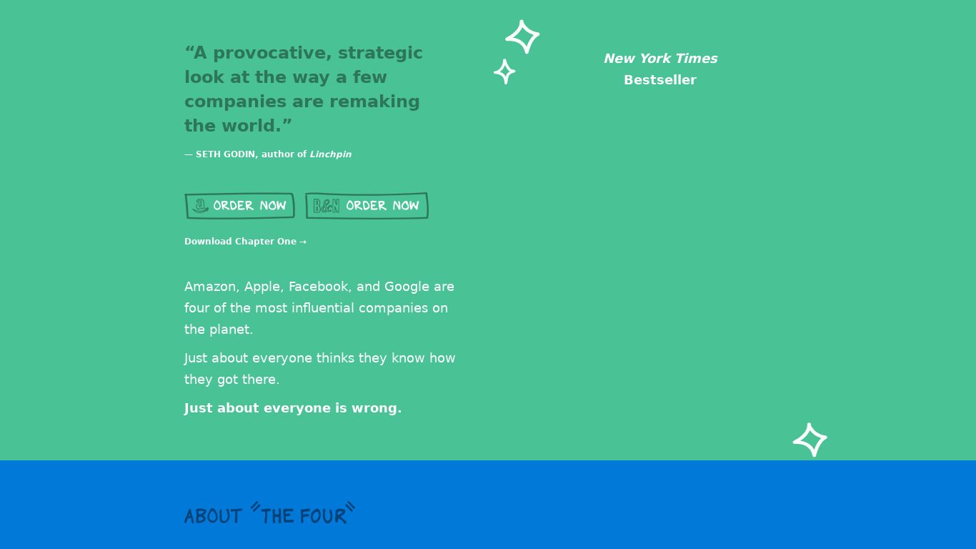 The Four Landing page