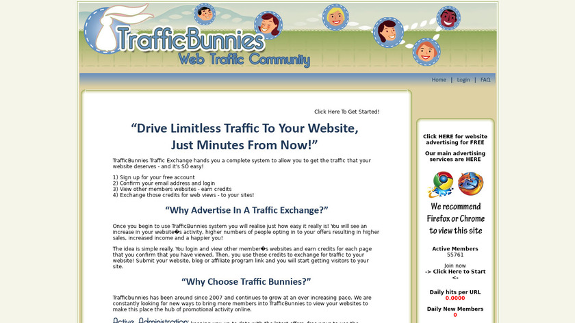 Trafficbunnies Landing Page