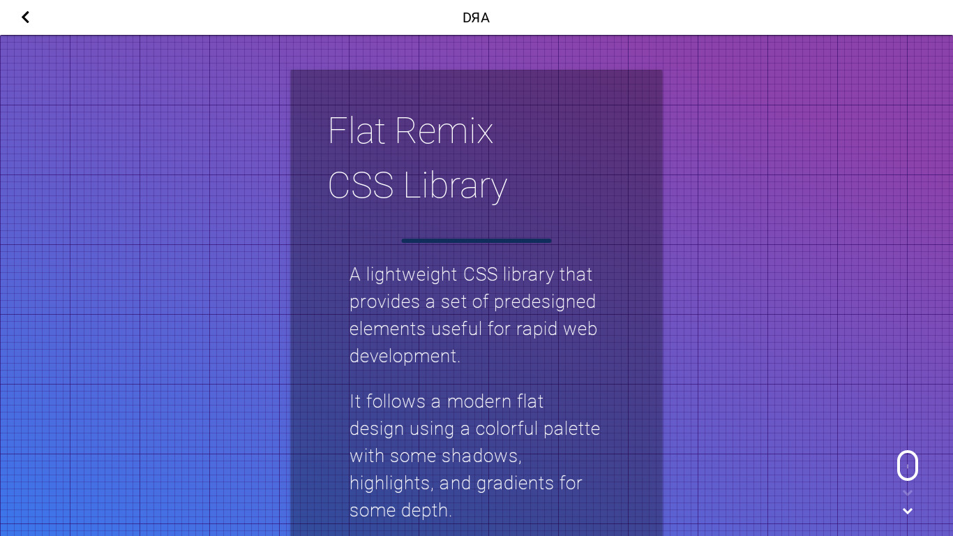 Flat Remix CSS Landing page