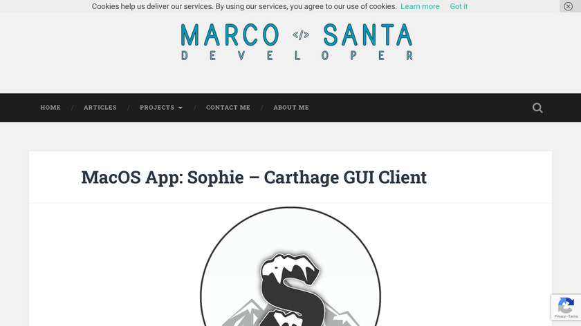 marcosantadev.com Sophie Landing Page