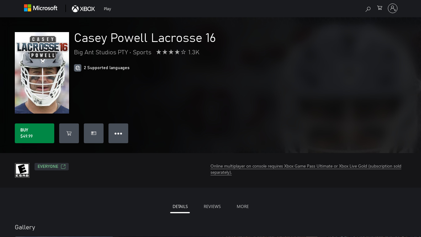 Casey Powell Lacrosse 16 Landing page