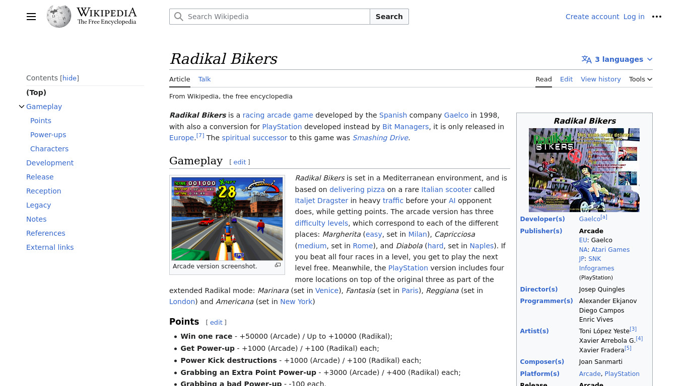Radikal Bikers Landing page