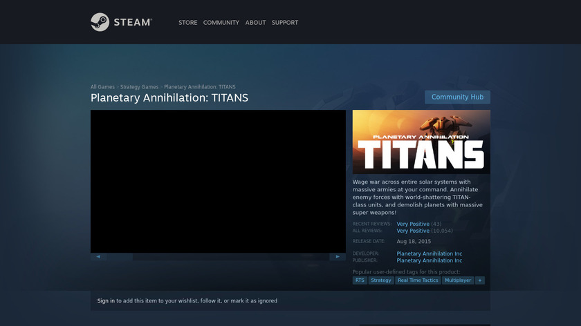 Planetary Annihilation: TITANS Landing Page