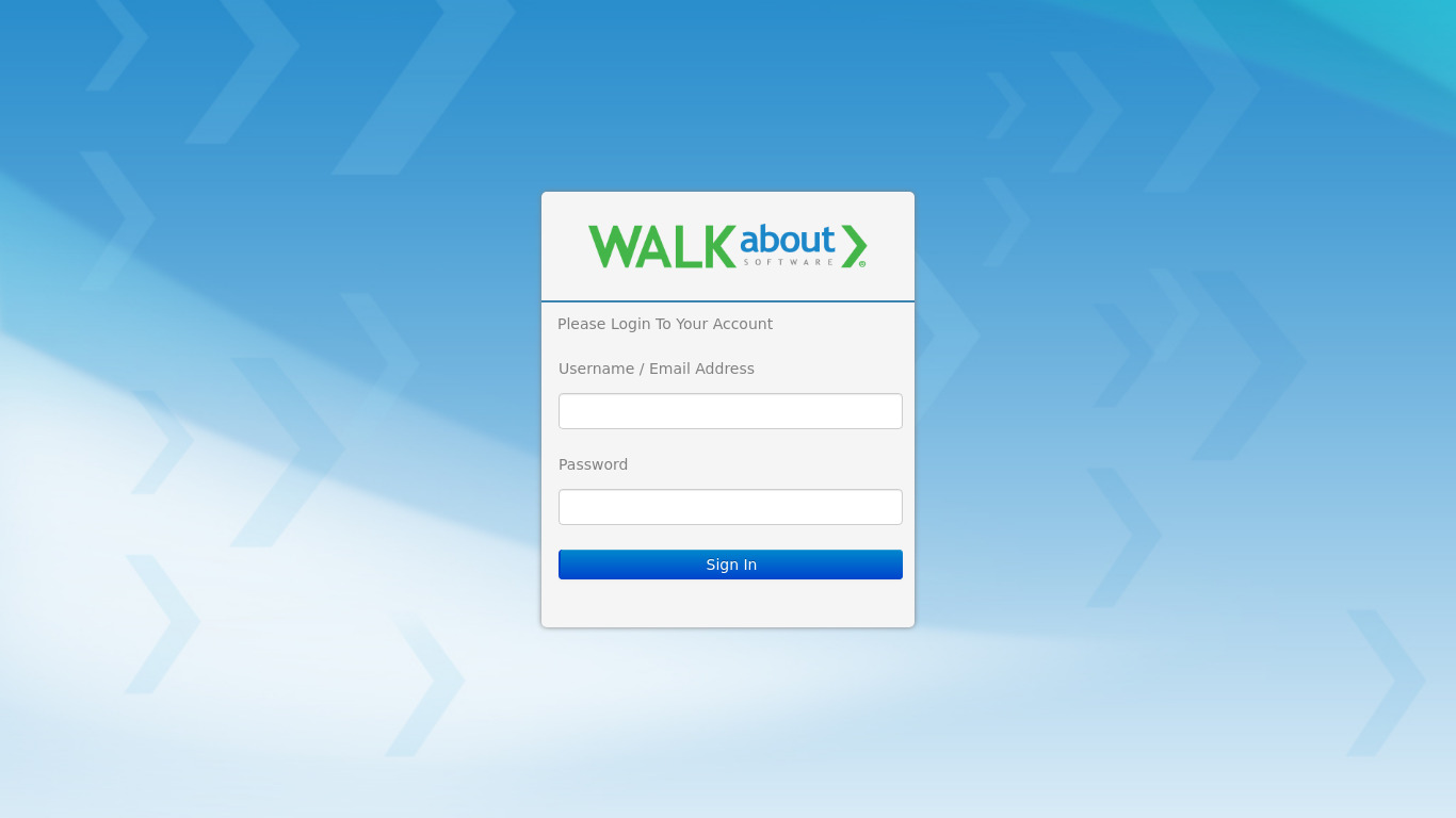 Walkabout Software Landing page