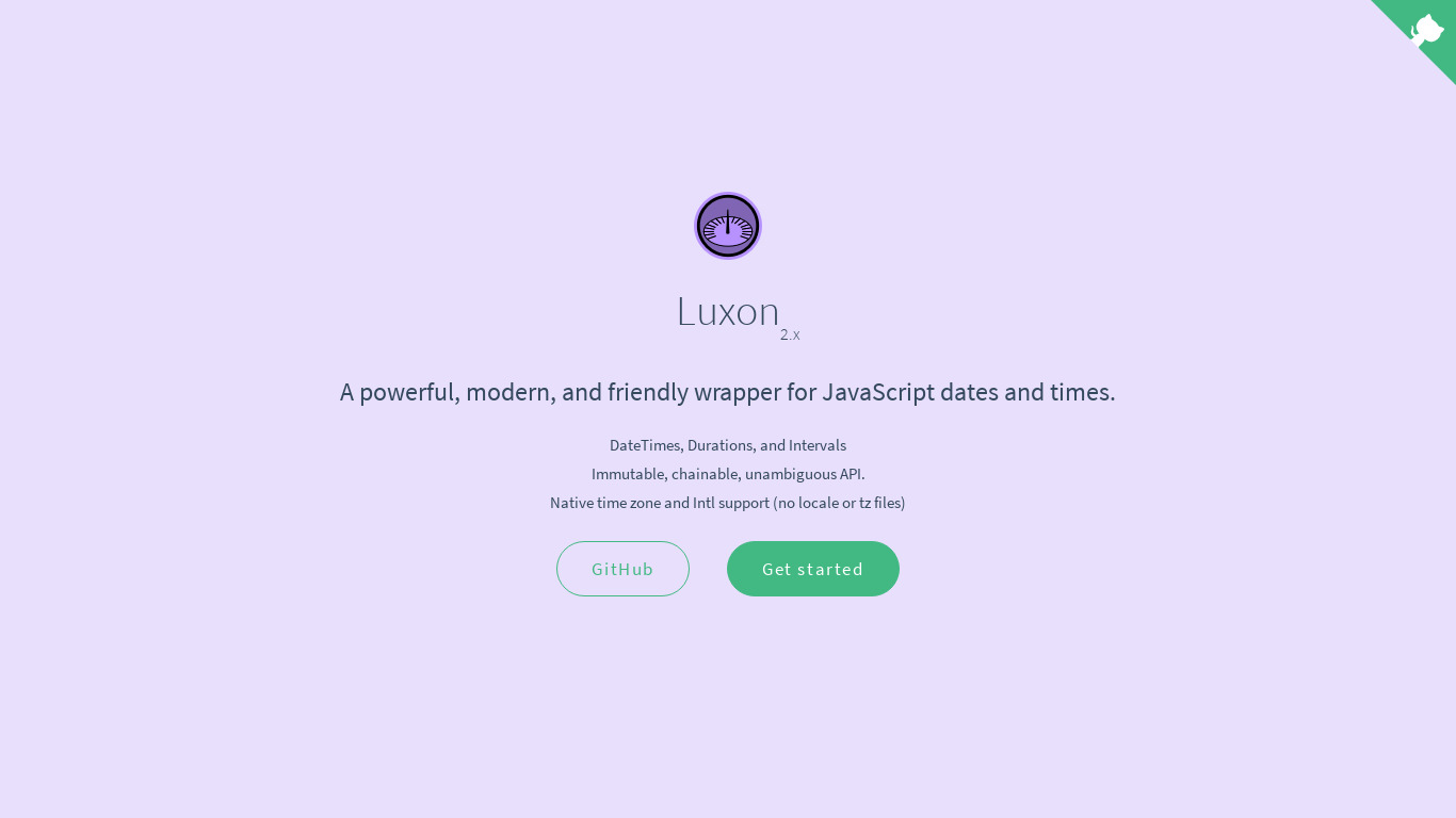 Luxon Landing page