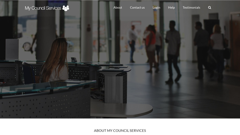 My Council Services Landing Page