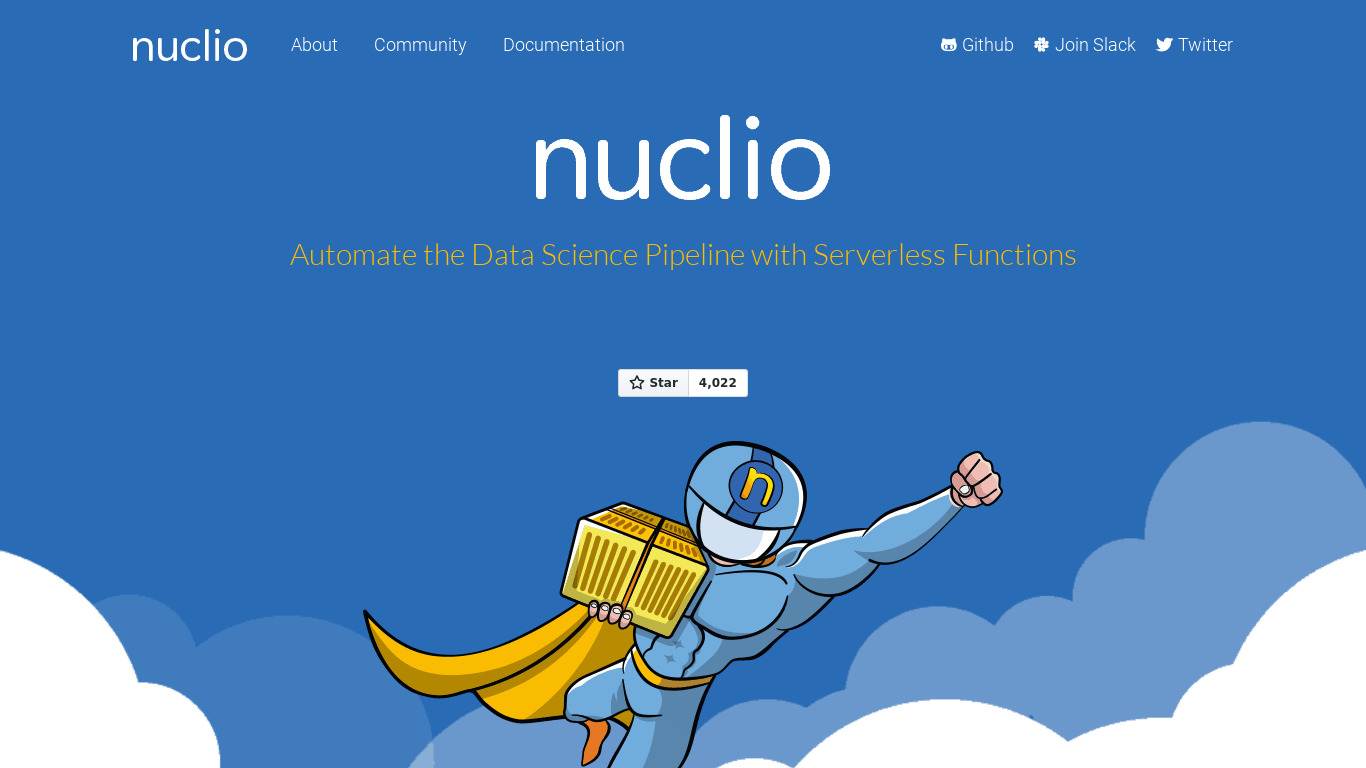 Nuclio Landing page