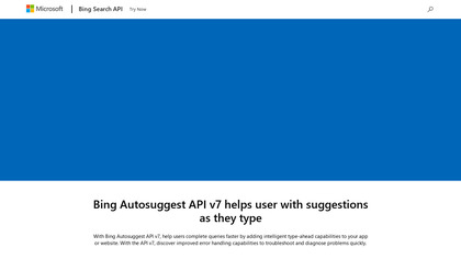 Microsoft Bing Autosuggest API image