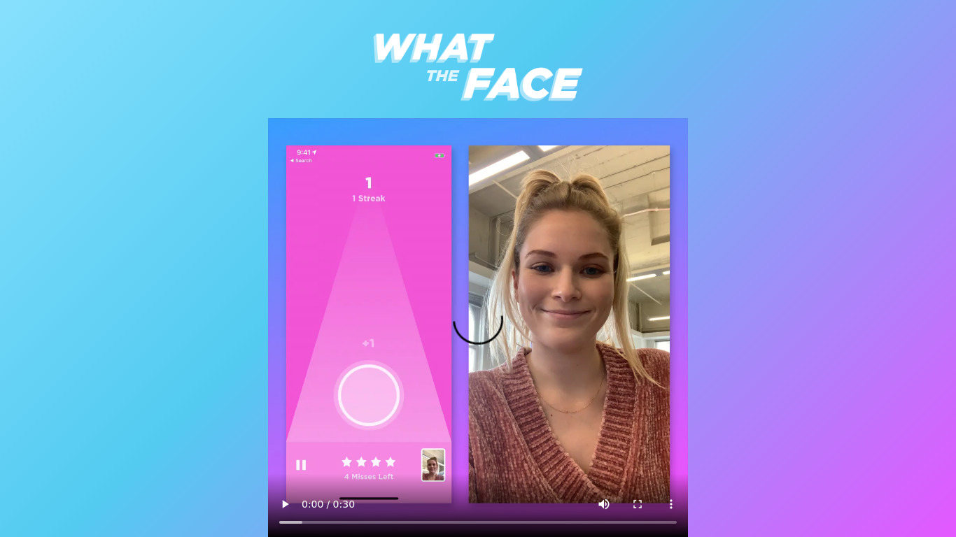 What The Face Landing page