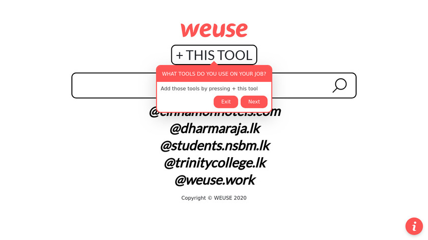 weuse Landing Page