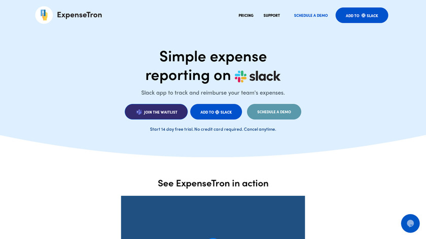 ExpenseTron Landing Page
