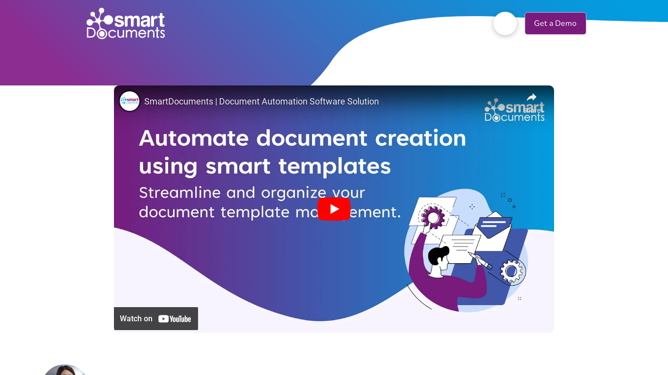 SmartDocuments Landing page