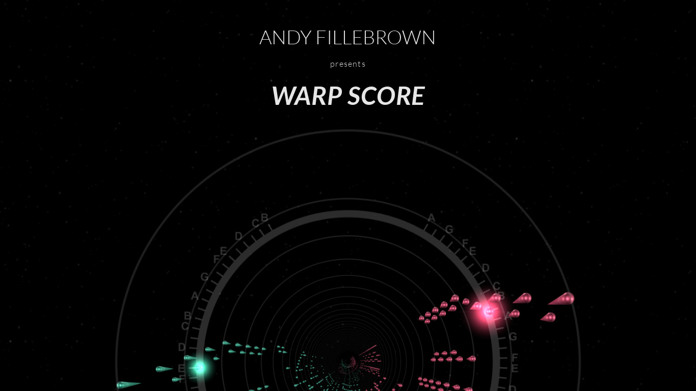Warp Score Landing page