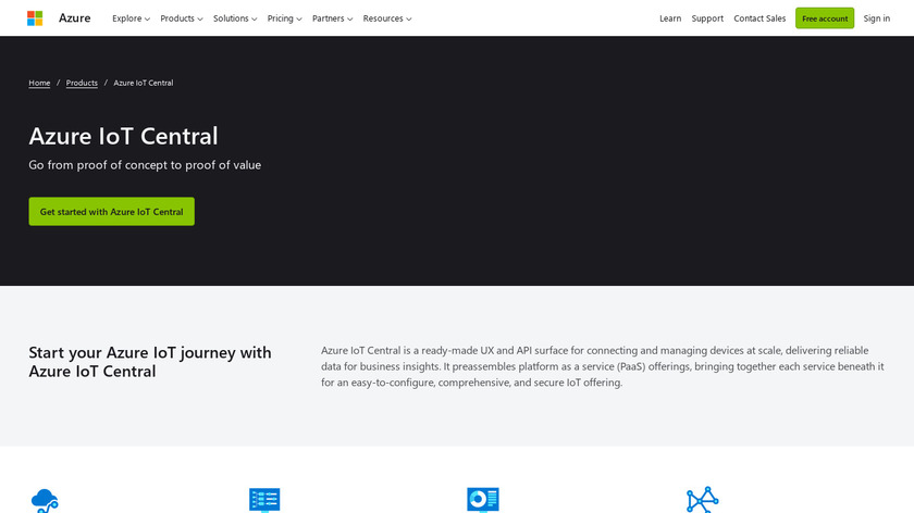 Azure IoT Central Landing Page