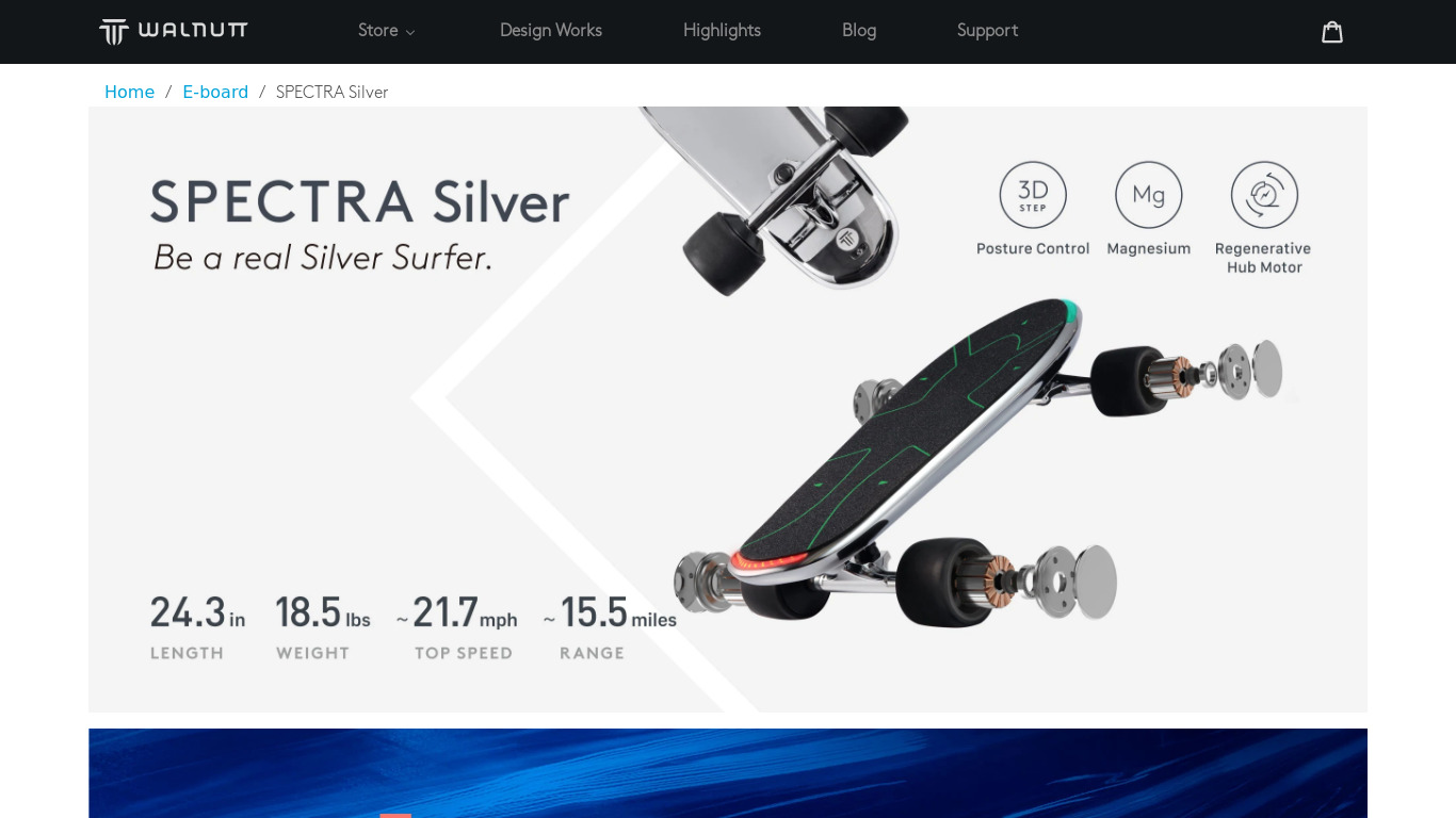 SPECTRA Silver Landing page